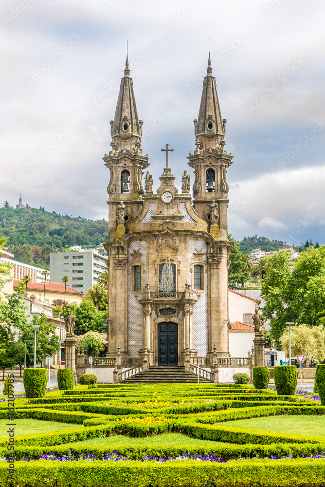 View at the church of Nossa Senhora da Consolacao in Guimaraes ,Portugal