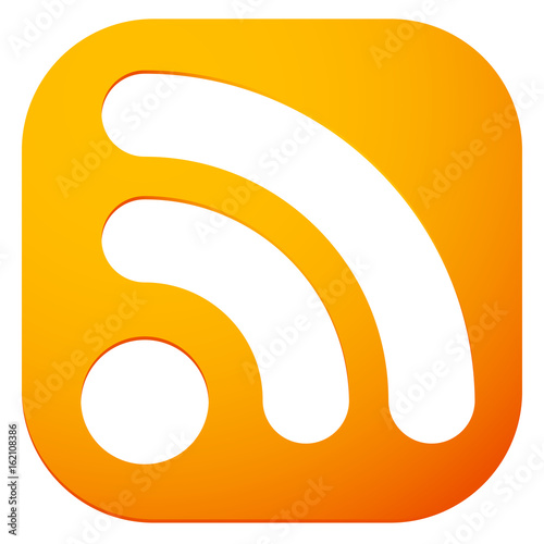 Generic signal or RSS feed icon. Symbol for syndication, wireless communication concepts