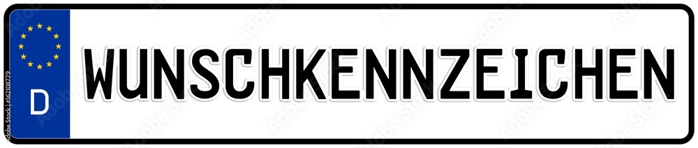 spkw6 SignPersonenKraftWagen spkw - Schrift Kfz-Wunschkennzeichen -  Kennzeichen: Autokennzeichen - (Original-Verhältnis 520 X 110 mm) - banner  xxl g5243 Stock Photo