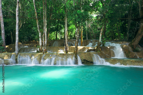 Tad Sae or Tat Sae Waterfall in Luang prabang province  Laos.