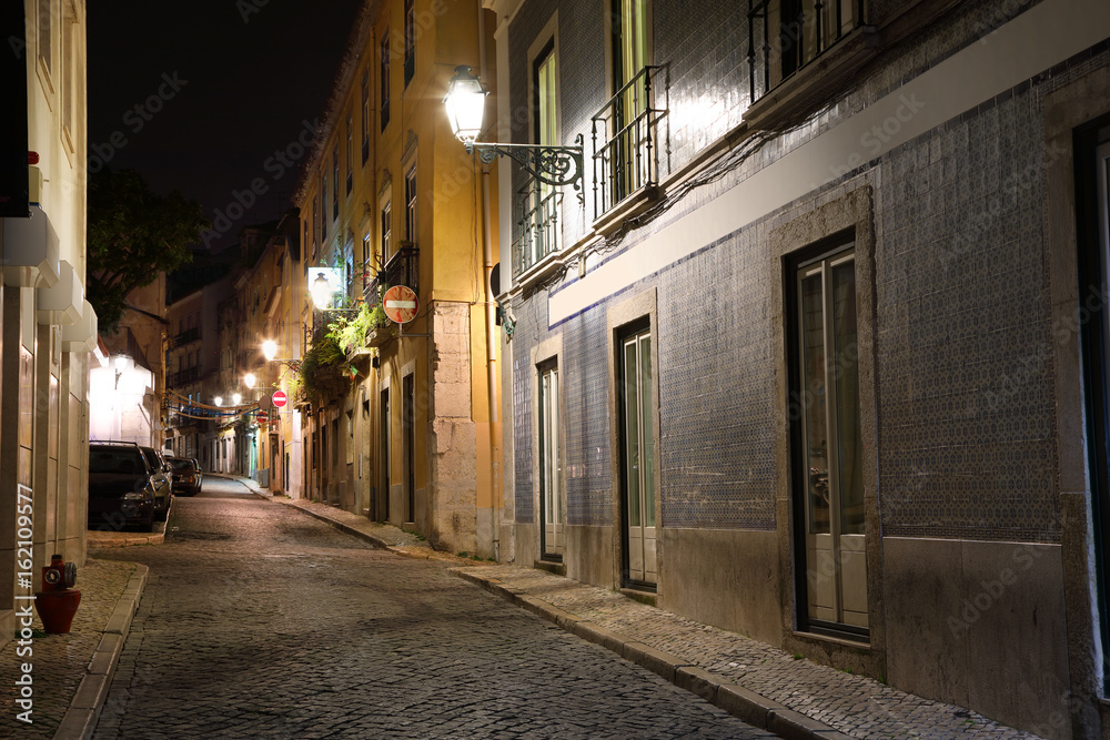 Lisbon at night, Portugal