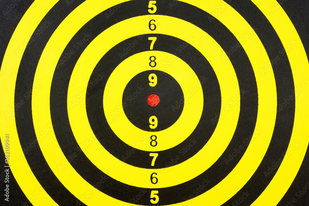 Front view of a dart board. Front view of a dart board.