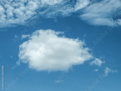 white clouds on blue sky