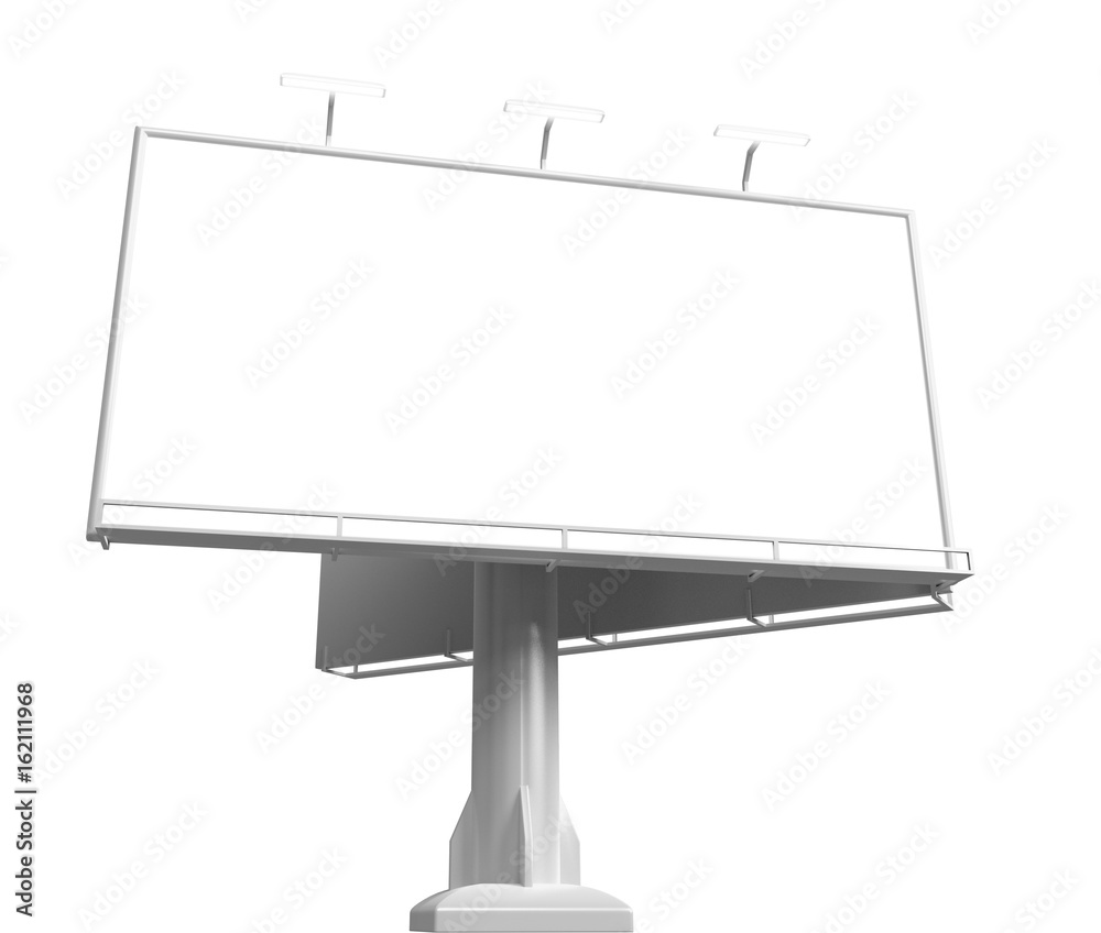 3D rendering of blank billboard (empty advertisement) isolated on white background 3D rendering of blank billboard (empty advertisement) isolated on white background