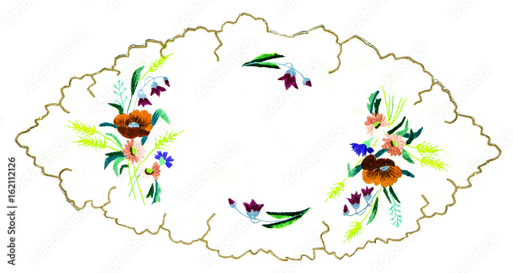 Obraz premium Ukrainian folk embroidery, handmade