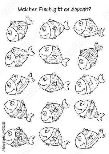 Rätselbild – Fisch-Paar finden