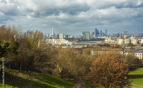London city seen from Greenwich park