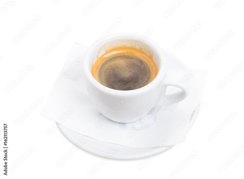 Espresso cup on a plate. Espresso cup on a plate.