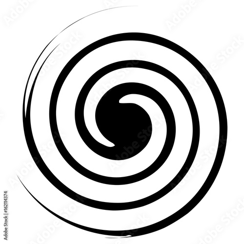 Spiral, twirl illustration. Abstract element with radial style and rotation effect