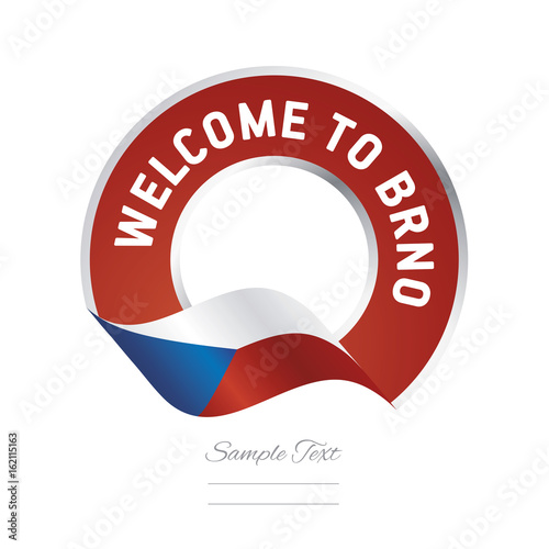 Welcome to Brno Czechia flag logo icon