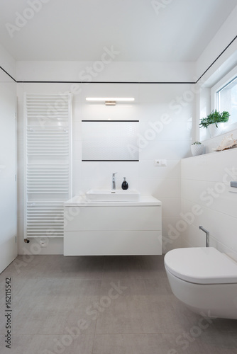 Modern bathroom interior in modern house