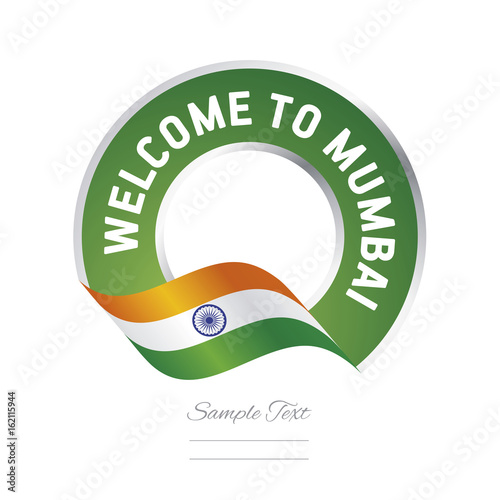 Welcome to Mumbai India flag logo icon