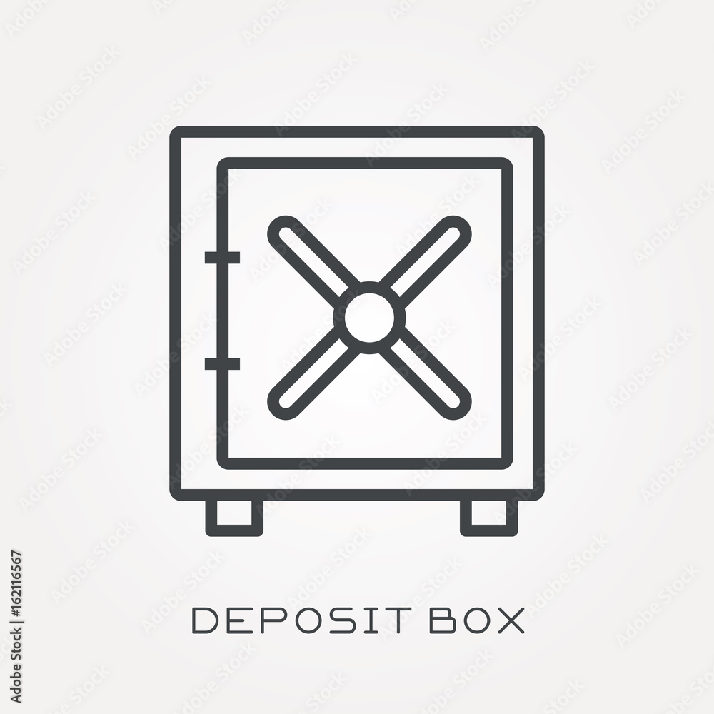 Line icon deposit box