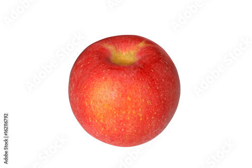Closeup Red Apple on White Background