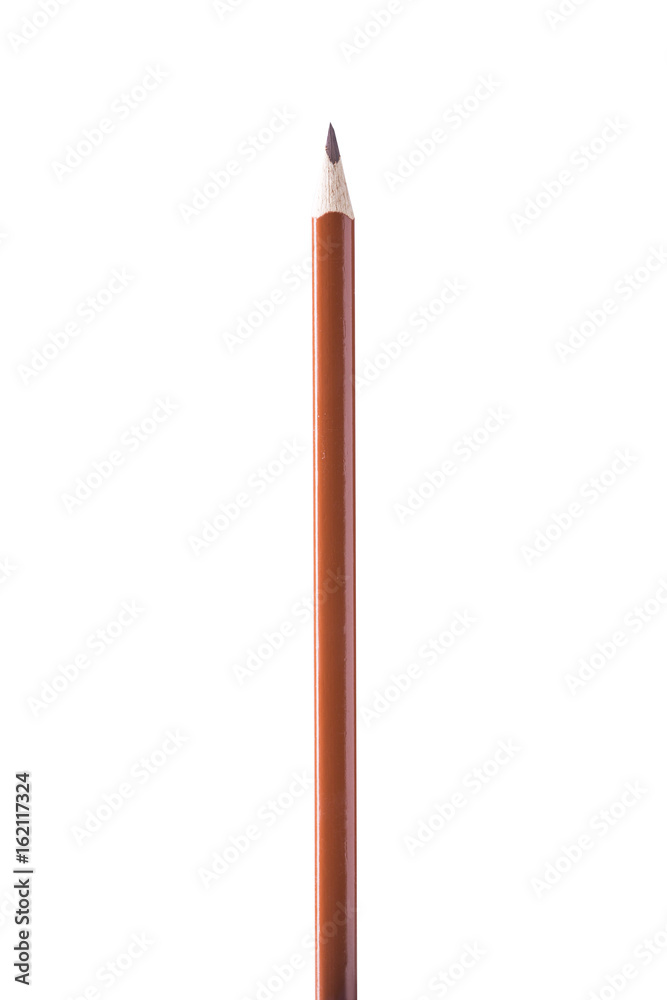 Brown pencil for drawing on a white background