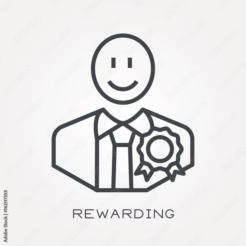Line icon rewarding