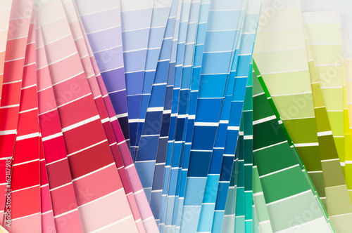 Color palette, guide of acrylic paint samples