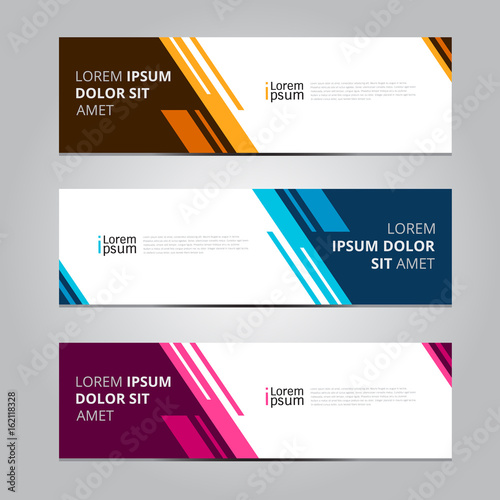 Vector abstract design banner web template.