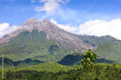 Mount Merapi in Yogyakarta  Indonesia Volcano Landscape View