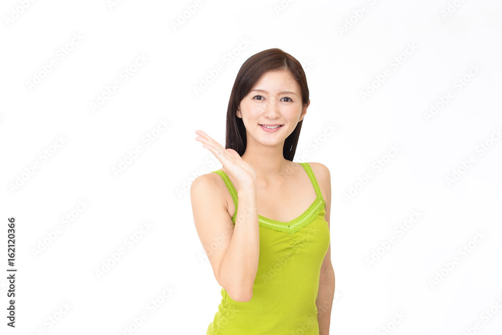 案内する女性 案内する女性