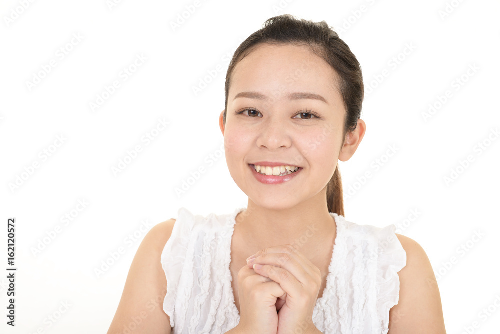 笑顔の女性 笑顔の女性