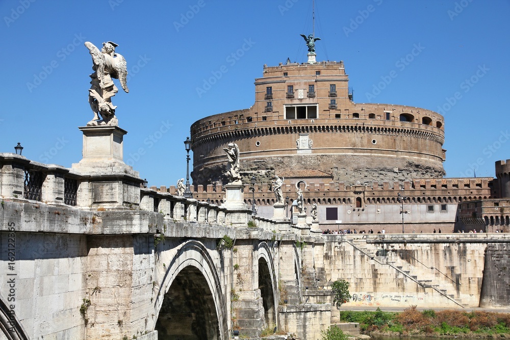 Saint Angel's Bridge in Rome, Italy