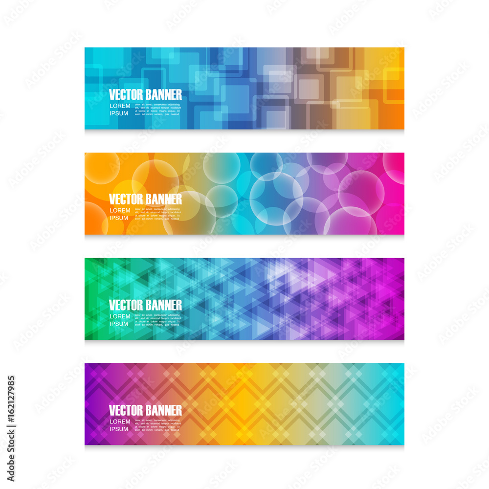 Obraz premium colorful banner set