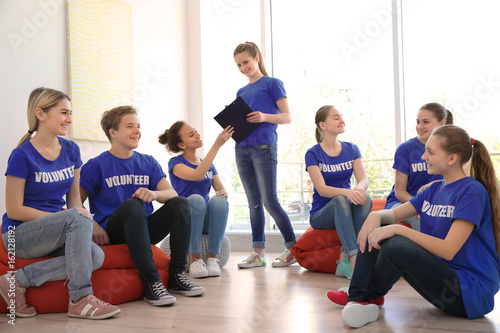 Meeting of young volunteers...