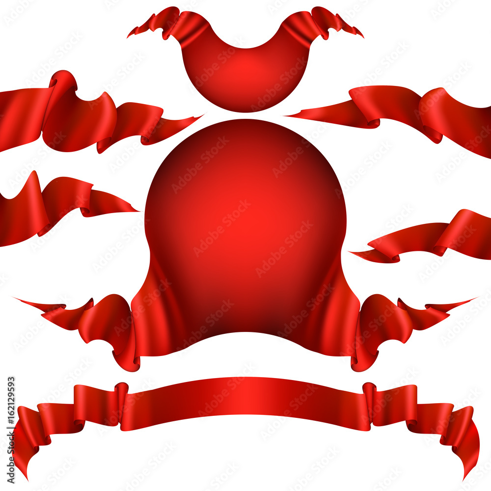Realistic Red decorative ribbon. EPS 10 Realistic Red decorative ribbon. EPS 10