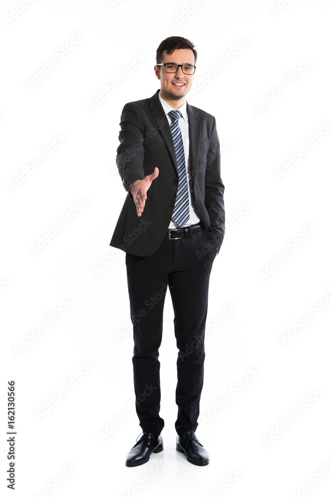 Businessman welcomes you Businessman welcomes you