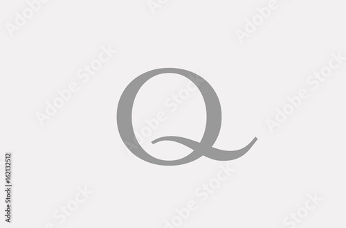 Simple Q alphabet letter logo icon template company