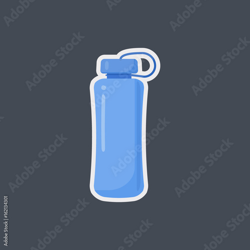 Fitness water bottle vector flat icon