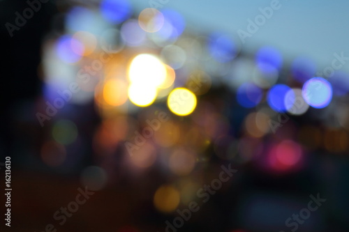 Bokeh from the lights at night and blurry © Vichit