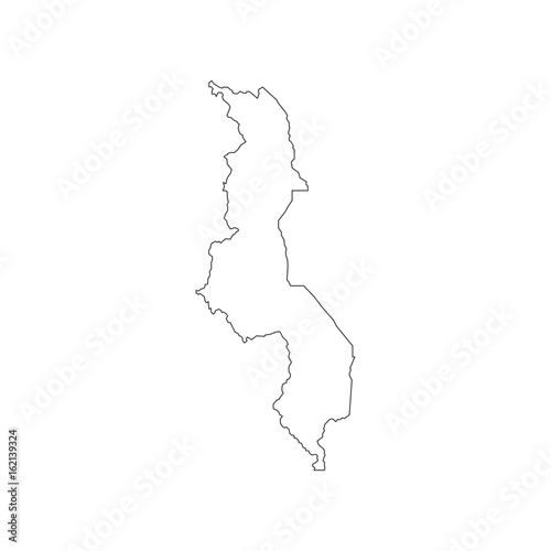 Malawi map outline