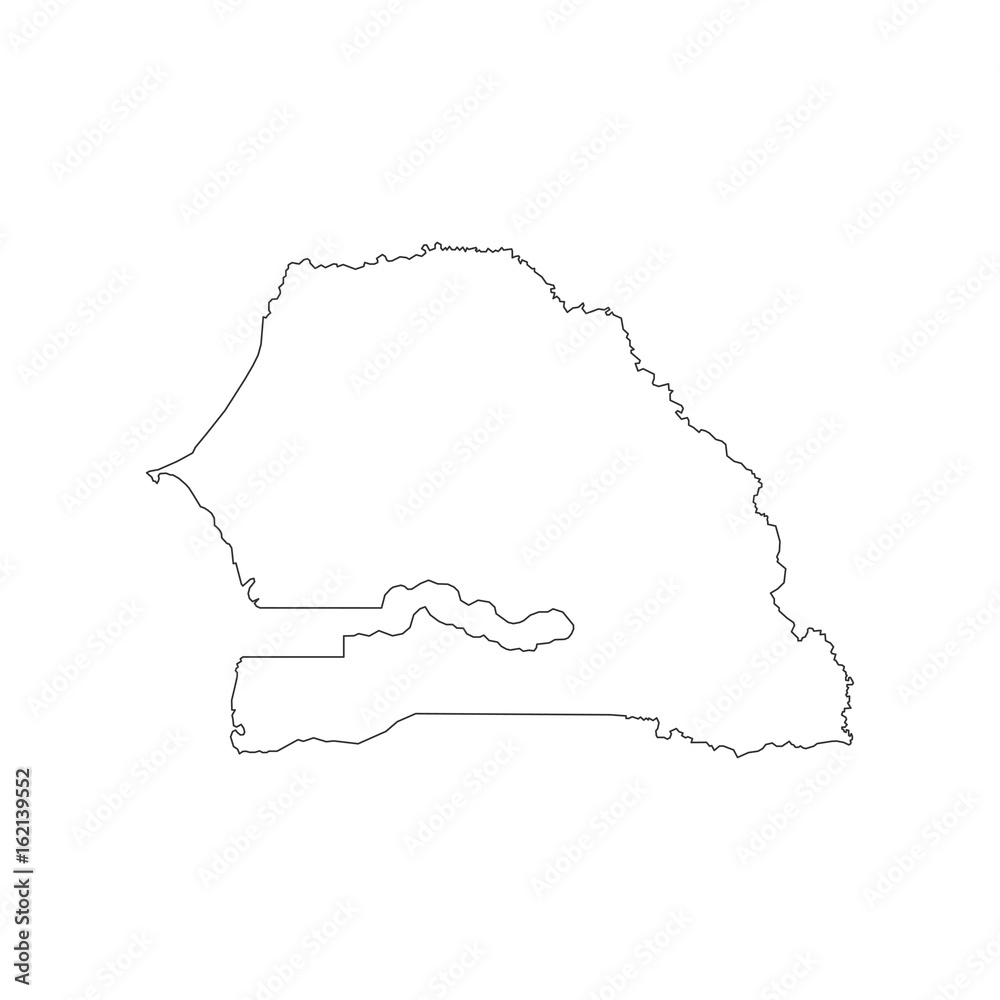 Senegal map outline Senegal map outline