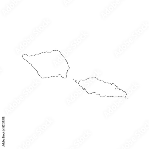Samoa map outline