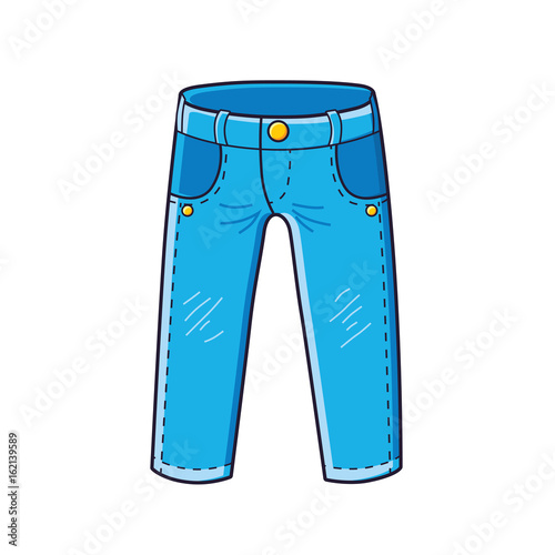 Blue jeans vector isolated.