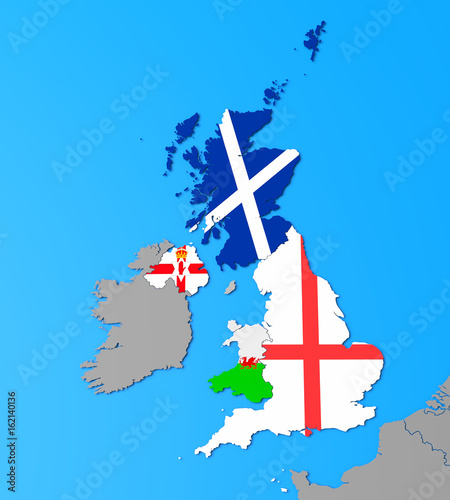 3D British Isles map