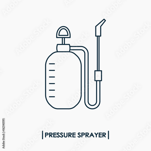 Pressure sprayer outline icon. Garden sprayer