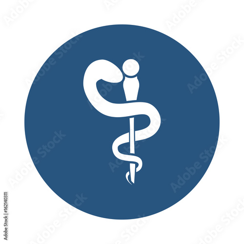 isolated caduceus emblem
