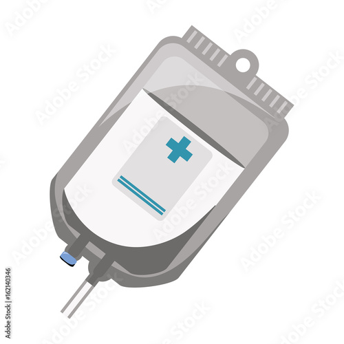 isolated saline solution bag