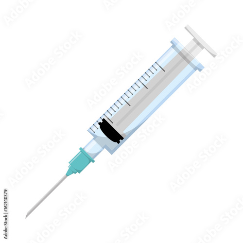 isolated medicine syringe