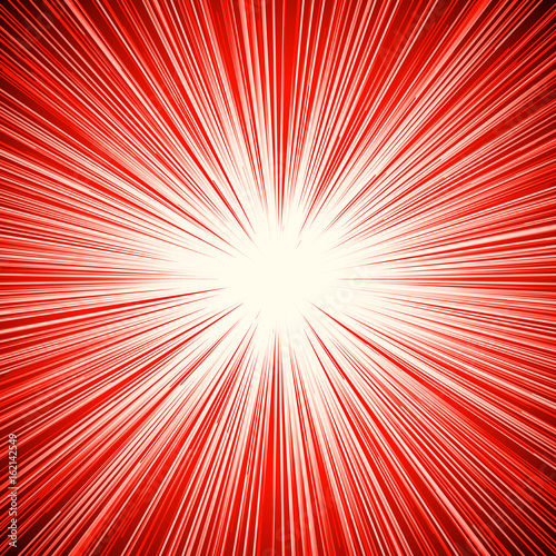 Starburst, sunburst, rays of light element. Circular, radial lines pattern as glimmer, glitter, gleam, spotlight effect