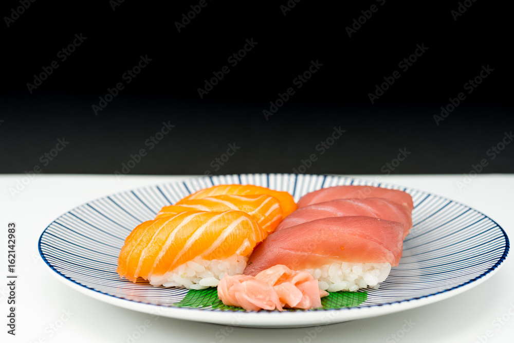 fresh sushi traditional japanese food on the table fresh sushi traditional japanese food on the table