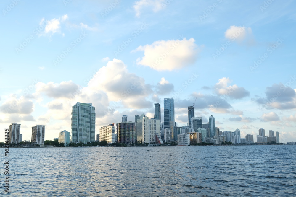 Downtown Miami Skyline in the Summer
