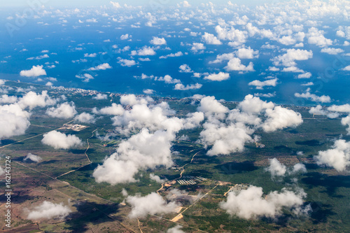 Aerial view of northern coast of Dominican Republic