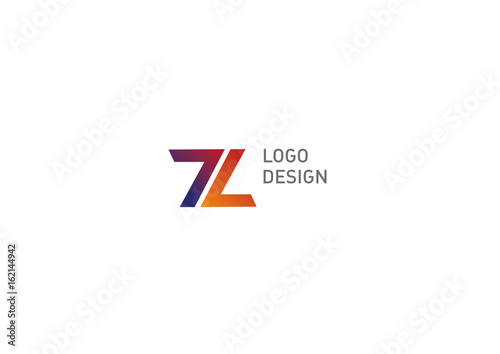 geometric logo, number seven and letter L