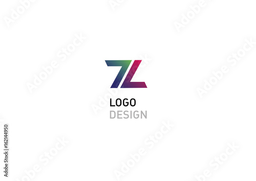 geometric logo, number seven and letter L