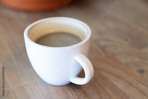 Cup of hot coffee