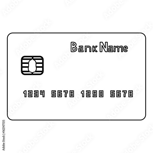 Bank cit card  the black color icon .